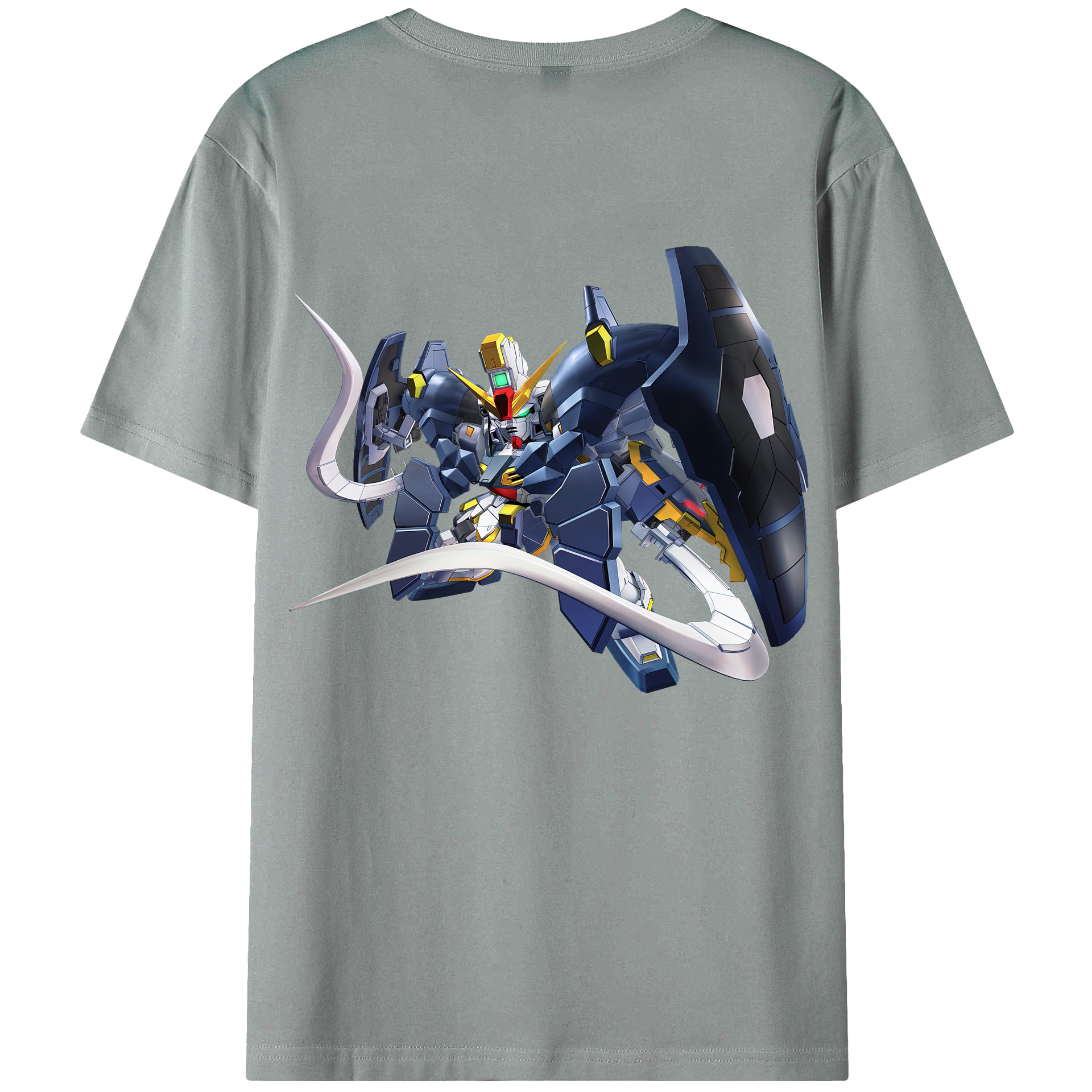 （画像用） 機動戦士ガンダム Mobile Suit Gundam 綿100％ メンズ半袖Tシャツ（バックプリント） 通気性